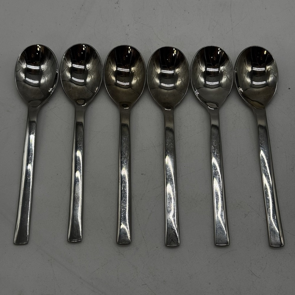 Lot Of (6) WMF Flatware Cromargan Stainless Steel Germany 5.25" Coffee Spoons